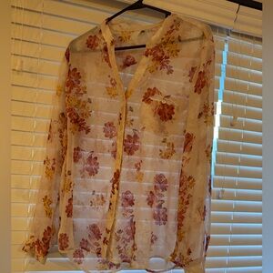 Sheer button up shirt